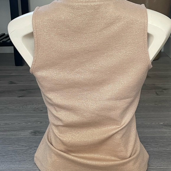 3/$35 Ricki’s tank tops SET in a gold sparkle and green asymmetrical neckline. - Picture 7 of 10